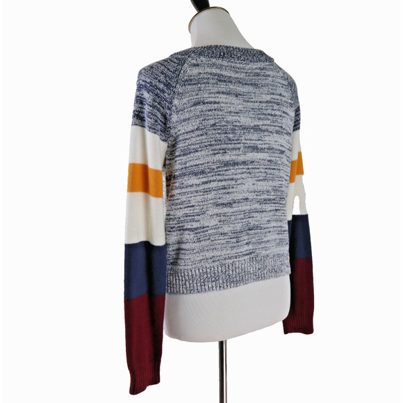 Anthropologie Size MP Moth Adrian Cardigan Sweater Blue Yellow - Picture 4 of 11